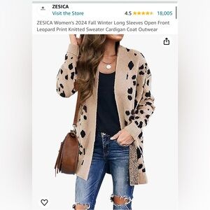 Leopard oversized cardigan